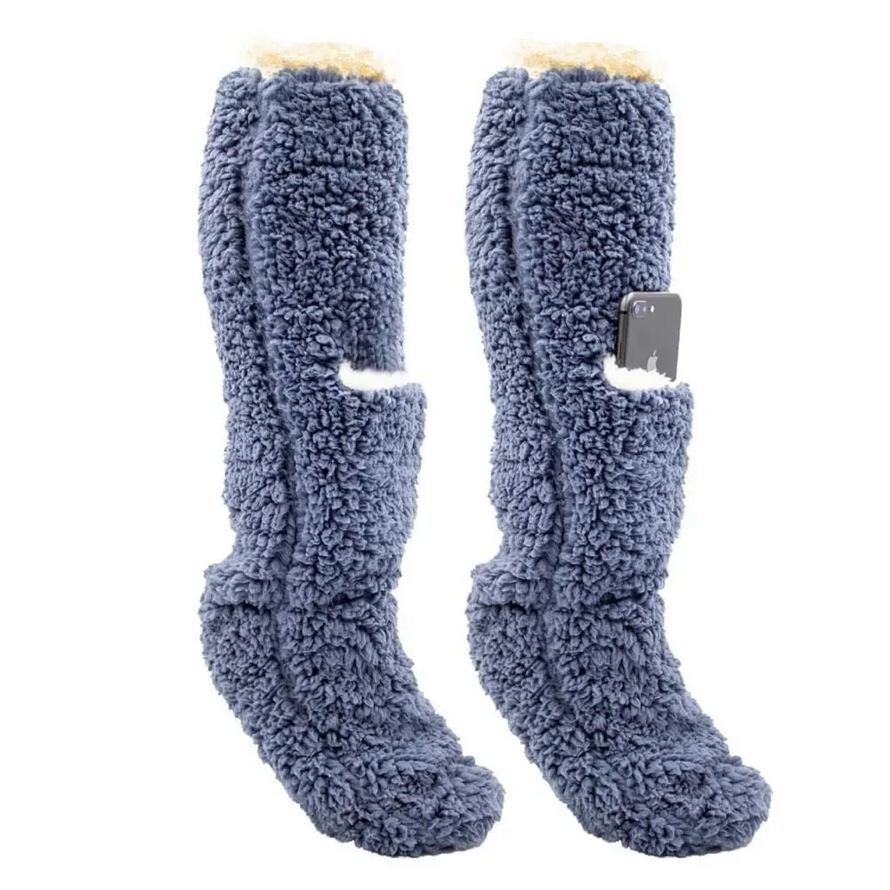 NWT Aromasoles lavender infused cell phone pocket Blue socks w/ Lace & Scrunchie